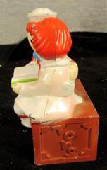 LOT OF 6 VINTAGE VANITY FAIR DIE CAST FIGURINES - SCOOBY FRED RAGGEDY ANN - FIGU